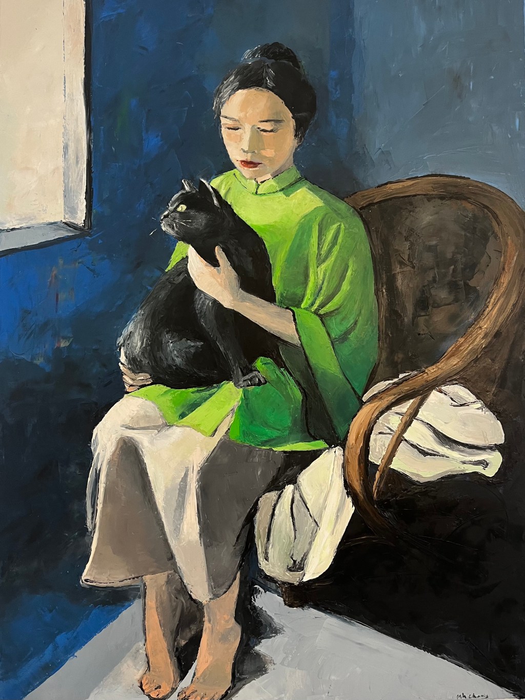 Girl and Cat